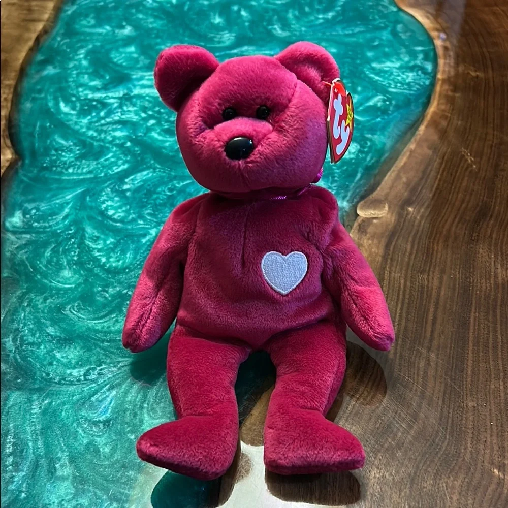 TY Beanie Baby Valentina Bear Valentine Day Heart Teddy 9”, Excellent Condition - Picture 1 of 7